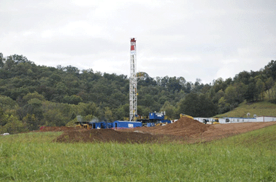 Magnum Hunter rig on Weese farm in Tyler Co., WVPhoto courtesy of Magnum Hunter Resource Corp